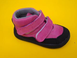 Detské kožené topánky Jonap - Bella ružová BAREFOOT 359-SK641