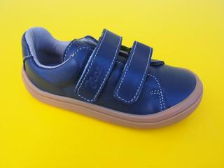 Detské kožené topánky Jonap Hope modré BAREFOOT 864-SK641