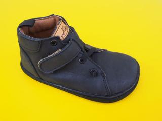 Detské kožené topánky Pegres BF52 čierne BAREFOOT  716-SK651