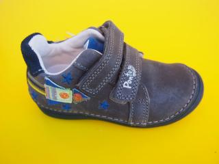 Detské kožené topánky Ponté DA03-3-966A dark grey 607-SK527