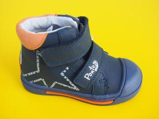 Detské kožené topánky Ponté DA06-3-806 royal blue 238 - SK527