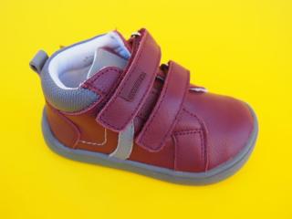 Detské kožené topánky Protetika - Darta bordo BAREFOOT 053-SK526
