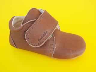 Detské kožené topánočky Froddo Prewalkers G1130005-4 cognac BAREFOOT 109-SK549