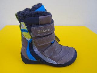 Detské kožené zimné topánky D.D.Step W023 - 561B dark grey 763-SK524