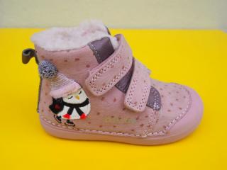 Detské kožené zimné topánky D.D.Step W066 - 352A pink 698-SK524