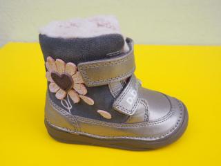 Detské kožené zimné topánky D.D.Step W071 - 364A grey 405-SK524