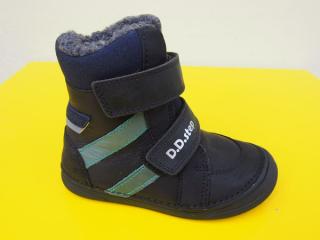Detské kožené zimné topánky D.D.Step W078 - 382 black  815-SK524