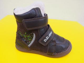 Detské kožené zimné topánky D.D.Step W078 - 42862 chocolate 999-SK524