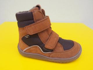 Detské kožené zimné topánky Froddo  brown BAREFOOT s MEMRÁNOU 367-SK549