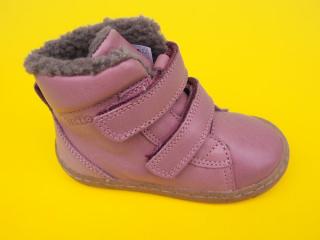 Detské kožené zimné topánky Froddo G2110142-6 dark pink 907-SK549