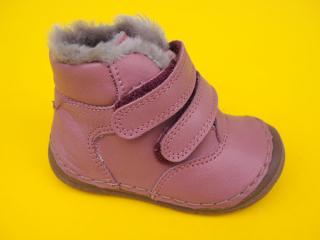 Detské kožené zimné topánky Froddo G2110143-11 dark pink 198-SK549
