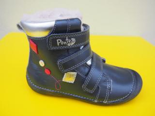 Detské kožené zimné topánky Ponté DA03-1-178 black 618-SK527