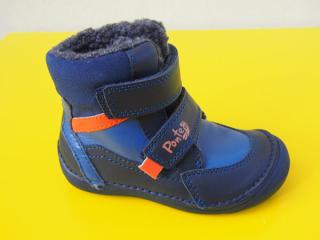 Detské kožené zimné topánky Ponté DA07-3-128 royal blue 703-SK527