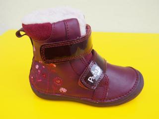 Detské kožené zimné topánky Ponté DA07-3-261 raspberry 814-SK527