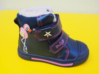 Detské kožené zimné topánky Ponté DA07-4-2232C royal blue 959-SK527
