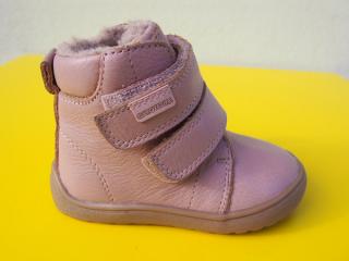 Detské kožené zimné topánky Protetika - Beka pink BAREFOOT s MEMBRÁNOU 991-SK526