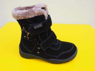 Detské kožené zimné topánky Protetika - Evelin nero s MEMBRÁNOU 582-SK526