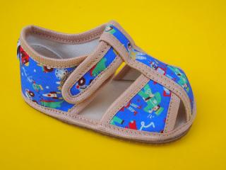 Detské papučky Milash - modré BAREFOOT 786-SK411