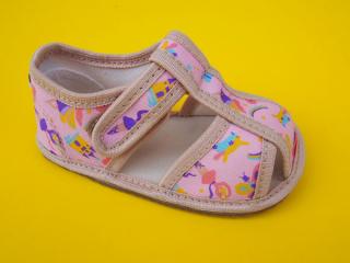 Detské papučky Milash - princess BAREFOOT 725-SK411