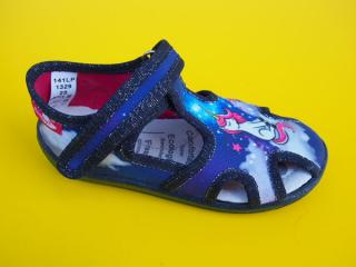 Detské papučky Renbut - modré jednorožec ORTO 245-SK510