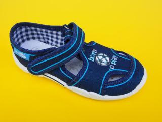 Detské papučky Renbut - modré lopta ORTO 475 - SK515