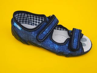 Detské papučky Renbut - modré mazané ORTO 051-SK518