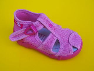 Detské papučky Renbut - ružové brokátové ORTO 225 - SK506