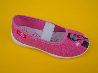 Detské papučky Renbut - ružové brokátové ORTO 276-SK521