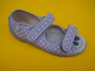 Detské papučky Renbut - šedé hviezdy ORTO 142-SK518