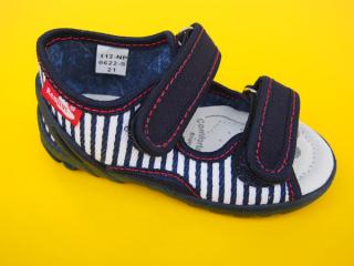 Detské papučky Renbut - tmavé pásikavé ORTO 363-SK505