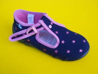 Detské papučky Renbut - tmavé s hviezdami ORTO 085-SK501