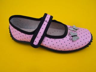 Detské papučky Zetpol - ružové bodkované ORTO 498-SK606