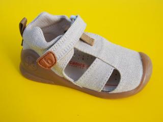 Detské plátenkové sandálky Biomecanics 242188-B beige 437-SK399