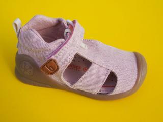 Detské plátenkové sandálky Biomecanics 242188-D rosa 426-SK399