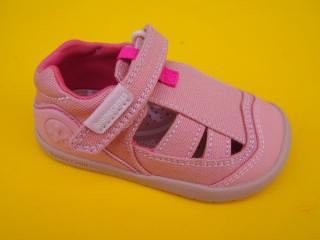 Detské plátenkové sandálky Biomecanics 252195-C847 rose BAREFOOOT 1022-SK069