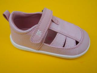 Detské plátenkové sandálky Garvalin 252348-A032 rosa BAREFOOT 1022-SK106