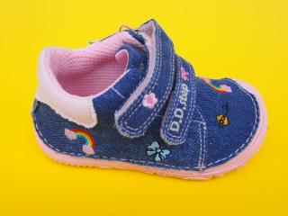Detské plátenkové topánky D.D.Step C073 - 329 royal blue BAREFOOT 427-SK588