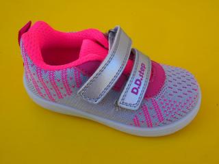Detské sieťované tenisky D.D.Step F093 - 51399 light grey BAREFOOT 1043-SK094