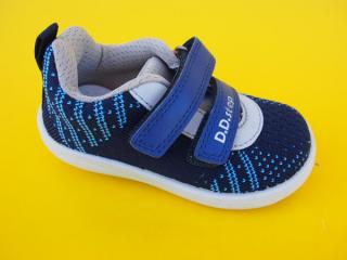Detské sieťované tenisky D.D.Step F093 - 51399 royal blue BAREFOOT 1042-SK094