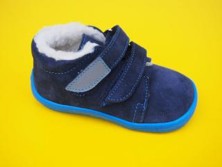 Detské zimné kožené topánky Beda - Daniel BAREFOOT s MEMBRÁNOU 775-SK677