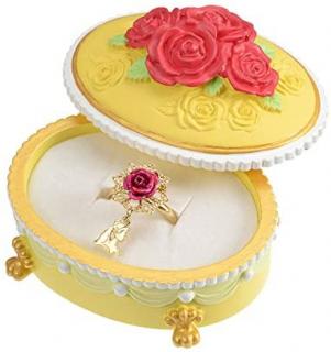 Disney Store Kráska a zviera: Magický prsteň v luxusnej šperkovnici (Disney Store Japan Beauty and the Beast Enchanted Rose Ring in Luxury Gift Box)