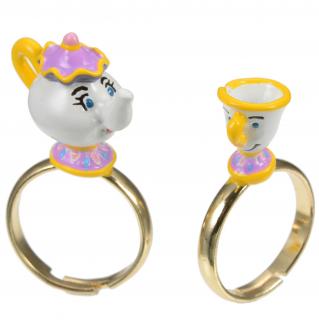 Disney Store Kráska a zviera: Set prsteňov (Disney Store Japan Beauty and the Beast Mrs. Potts and Chip Ring Set)