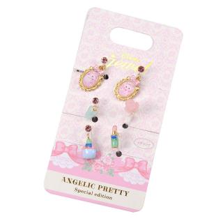 Disney Store Mačky aristokratky: Cameo náušnice v štýle Marie (Disney Store Japan x Angelic Pretty Kiss Me! Cat Marie 6 Pieces Clip Earrings)