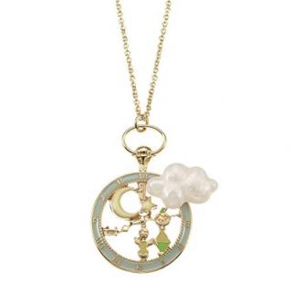 Disney Store Tinker Bell: Náhrdelník s medailónom (Disney Store Japan Tinker Bell Fairy &amp; Peter Pan Necklace)
