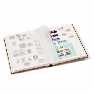 Album COMFORT A4 na známky, 32 bielych listov, vatovaný, strieborný (LP4/32SI) (Stockbook A4, 64 black pages,padded cover, silver)