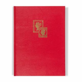 Album TRADITION A4 na známky, 16 bielych listov, červený (Stockbook A4, 16 white pages, red)