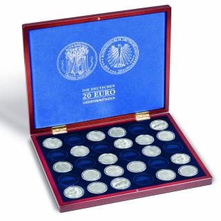 Kazeta VOLTERRA UNO de Luxe, 30 x 20 euro v kapsli NEMECKO (HMK20EUBL) (VOLTERRA UNO presentation case for 30 German 20-euro commemorative coins in capsules)