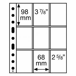 Listy GRANDE, 5ks/bal, 9 x 68x98 mm, číre (312-3/3C)