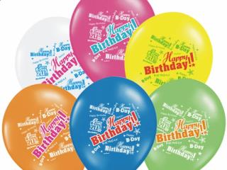Balón  Happy Birthday  (10ks)