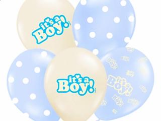 Balóny Its a Boy a bodky (10ks)